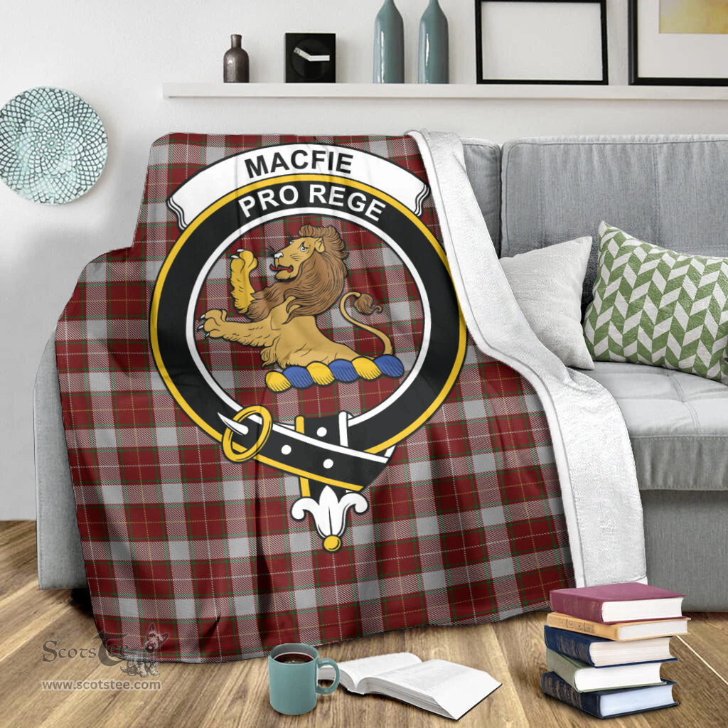 Scottish MacFie Dress Clan Tartan Blanket with Family Crest Tartan Plaid Sherpa Blanket Scottish Plaid Tartan Plaid - ScotsTee - scotstee.com
