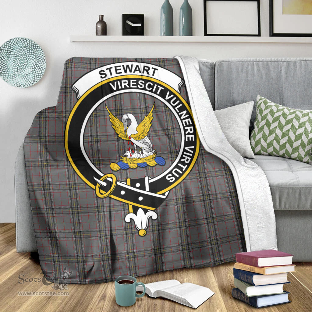 Scottish Stewart Grey Clan Tartan Blanket with Family Crest Tartan Plaid Sherpa Blanket Scottish Plaid Tartan Plaid - ScotsTee - scotstee.com