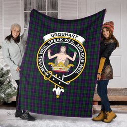 Scottish Urquhart Clan Tartan Blanket with Family Crest Tartan Plaid Sherpa Blanket Scottish Plaid Tartan Plaid - ScotsTee - scotstee.com