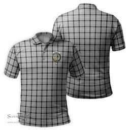Scottish Wallace Dress Tartan Mens Polo Shirt with Family Crest Scottish Polo Shirt Scottish Plaid Tartan Plaid - ScotsTee - scotstee.com