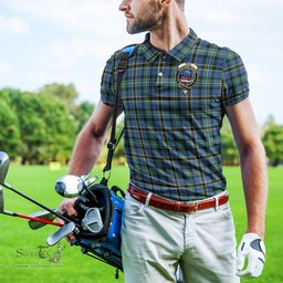 Scottish Weir Ancient Tartan Mens Polo Shirt with Family Crest Scottish Polo Shirt Scottish Plaid Tartan Plaid - ScotsTee - scotstee.com