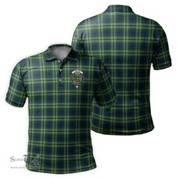 Scottish Swinton Tartan Mens Polo Shirt with Family Crest Scottish Polo Shirt Scottish Plaid Tartan Plaid - ScotsTee - scotstee.com