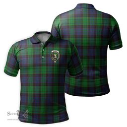 Scottish Stewart Old Modern Tartan Mens Polo Shirt with Family Crest Scottish Polo Shirt Scottish Plaid Tartan Plaid - ScotsTee - scotstee.com