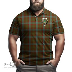 Scottish Seton Hunting Tartan Mens Polo Shirt with Family Crest Scottish Polo Shirt Scottish Plaid Tartan Plaid - ScotsTee - scotstee.com