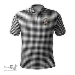Scottish Shepherd Tartan Mens Polo Shirt with Family Crest Scottish Polo Shirt Scottish Plaid Tartan Plaid - ScotsTee - scotstee.com
