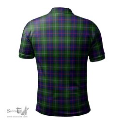 Scottish MacThomas Modern Tartan Mens Polo Shirt with Family Crest Scottish Polo Shirt Scottish Plaid Tartan Plaid - ScotsTee - scotstee.com