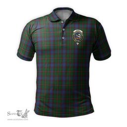 Scottish Skene Tartan Mens Polo Shirt with Family Crest Scottish Polo Shirt Scottish Plaid Tartan Plaid - ScotsTee - scotstee.com