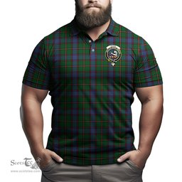 Scottish Skene Tartan Mens Polo Shirt with Family Crest Scottish Polo Shirt Scottish Plaid Tartan Plaid - ScotsTee - scotstee.com