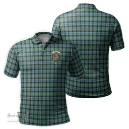 Scottish Melville Ancient Tartan Mens Polo Shirt with Family Crest Scottish Polo Shirt Scottish Plaid Tartan Plaid - ScotsTee - scotstee.com