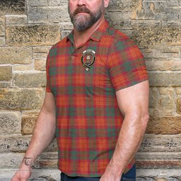 Scottish MacNab Ancient Tartan Mens Polo Shirt with Family Crest Scottish Polo Shirt Scottish Plaid Tartan Plaid - ScotsTee - scotstee.com