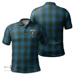 Scottish Murray of Elibank Tartan Mens Polo Shirt with Family Crest Scottish Polo Shirt Scottish Plaid Tartan Plaid - ScotsTee - scotstee.com