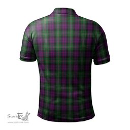 Scottish Wilson Tartan Mens Polo Shirt with Family Crest Scottish Polo Shirt Scottish Plaid Tartan Plaid - ScotsTee - scotstee.com