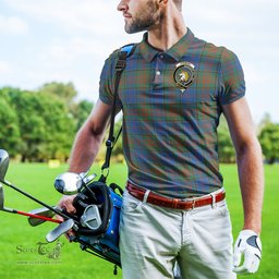 Scottish Stewart of Appin Hunting Ancient Tartan Mens Polo Shirt with Family Crest Scottish Polo Shirt Scottish Plaid Tartan Plaid - ScotsTee - scotstee.com