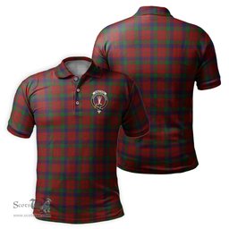 Scottish Robertson Tartan Mens Polo Shirt with Family Crest Scottish Polo Shirt Scottish Plaid Tartan Plaid - ScotsTee - scotstee.com