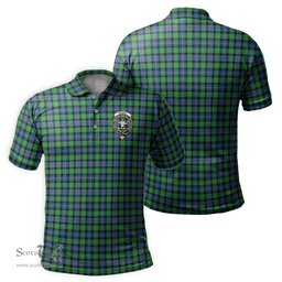 Scottish Murray of Atholl Ancient Tartan Mens Polo Shirt with Family Crest Scottish Polo Shirt Scottish Plaid Tartan Plaid - ScotsTee - scotstee.com