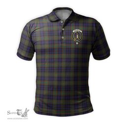 Scottish MacLellan Tartan Mens Polo Shirt with Family Crest Scottish Polo Shirt Scottish Plaid Tartan Plaid - ScotsTee - scotstee.com