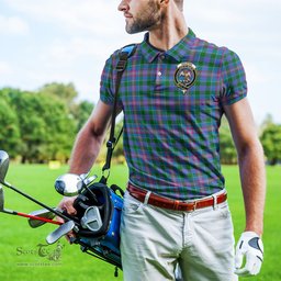 Scottish Ralston Tartan Mens Polo Shirt with Family Crest Scottish Polo Shirt Scottish Plaid Tartan Plaid - ScotsTee - scotstee.com