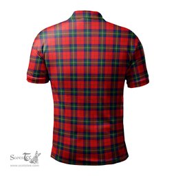 Scottish Ruthven Modern Tartan Mens Polo Shirt with Family Crest Scottish Polo Shirt Scottish Plaid Tartan Plaid - ScotsTee - scotstee.com