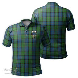 Scottish Stirling Tartan Mens Polo Shirt with Family Crest Scottish Polo Shirt Scottish Plaid Tartan Plaid - ScotsTee - scotstee.com