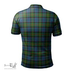 Scottish Newlands of Lauriston Tartan Mens Polo Shirt with Family Crest Scottish Polo Shirt Scottish Plaid Tartan Plaid - ScotsTee - scotstee.com
