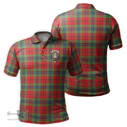 Scottish MacLean of Duart Modern Tartan Mens Polo Shirt with Family Crest Scottish Polo Shirt Scottish Plaid Tartan Plaid - ScotsTee - scotstee.com