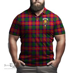 Scottish Wauchope Tartan Mens Polo Shirt with Family Crest Scottish Polo Shirt Scottish Plaid Tartan Plaid - ScotsTee - scotstee.com