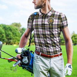 Scottish MacPherson Dress Modern Tartan Mens Polo Shirt with Family Crest Scottish Polo Shirt Scottish Plaid Tartan Plaid - ScotsTee - scotstee.com
