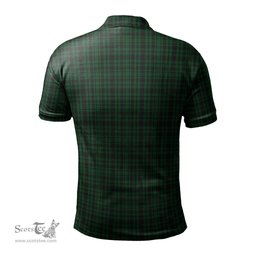 Scottish Menzies Green Tartan Mens Polo Shirt with Family Crest Scottish Polo Shirt Scottish Plaid Tartan Plaid - ScotsTee - scotstee.com