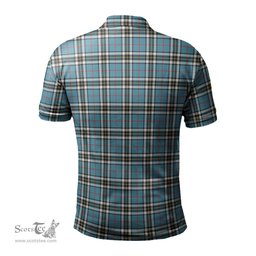 Scottish Thomson Tartan Mens Polo Shirt with Family Crest Scottish Polo Shirt Scottish Plaid Tartan Plaid - ScotsTee - scotstee.com