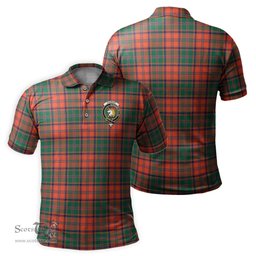 Scottish Stewart of Appin Ancient Tartan Mens Polo Shirt with Family Crest Scottish Polo Shirt Scottish Plaid Tartan Plaid - ScotsTee - scotstee.com