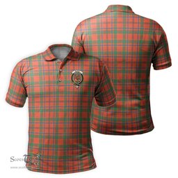 Scottish Munro Ancient Tartan Mens Polo Shirt with Family Crest Scottish Polo Shirt Scottish Plaid Tartan Plaid - ScotsTee - scotstee.com