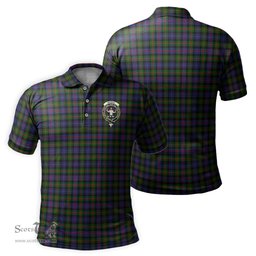 Scottish Murray of Atholl Modern Tartan Mens Polo Shirt with Family Crest Scottish Polo Shirt Scottish Plaid Tartan Plaid - ScotsTee - scotstee.com