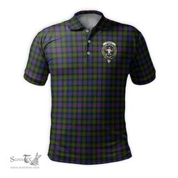 Scottish Murray of Atholl Modern Tartan Mens Polo Shirt with Family Crest Scottish Polo Shirt Scottish Plaid Tartan Plaid - ScotsTee - scotstee.com