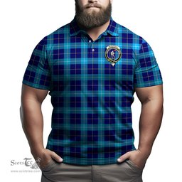 Scottish McKerrell Tartan Mens Polo Shirt with Family Crest Scottish Polo Shirt Scottish Plaid Tartan Plaid - ScotsTee - scotstee.com
