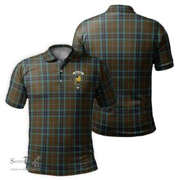 Scottish MacTavish Hunting Tartan Mens Polo Shirt with Family Crest Scottish Polo Shirt Scottish Plaid Tartan Plaid - ScotsTee - scotstee.com