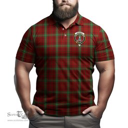 Scottish Morrison Tartan Mens Polo Shirt with Family Crest Scottish Polo Shirt Scottish Plaid Tartan Plaid - ScotsTee - scotstee.com