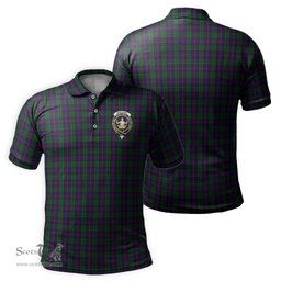 Scottish Urquhart Tartan Mens Polo Shirt with Family Crest Scottish Polo Shirt Scottish Plaid Tartan Plaid - ScotsTee - scotstee.com