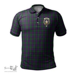Scottish Urquhart Tartan Mens Polo Shirt with Family Crest Scottish Polo Shirt Scottish Plaid Tartan Plaid - ScotsTee - scotstee.com