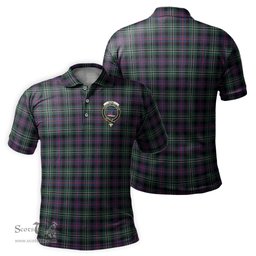Scottish Rose Hunting Modern Tartan Mens Polo Shirt with Family Crest Scottish Polo Shirt Scottish Plaid Tartan Plaid - ScotsTee - scotstee.com