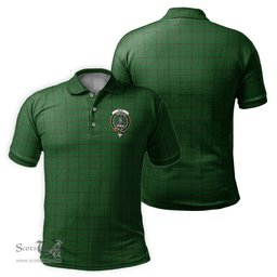 Scottish Mar Tribe Tartan Mens Polo Shirt with Family Crest Scottish Polo Shirt Scottish Plaid Tartan Plaid - ScotsTee - scotstee.com