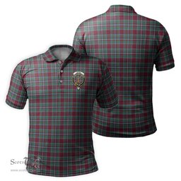 Scottish Spens (Spence) Tartan Mens Polo Shirt with Family Crest Scottish Polo Shirt Scottish Plaid Tartan Plaid - ScotsTee - scotstee.com
