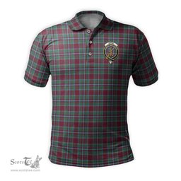 Scottish Spens (Spence) Tartan Mens Polo Shirt with Family Crest Scottish Polo Shirt Scottish Plaid Tartan Plaid - ScotsTee - scotstee.com