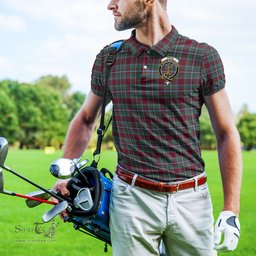 Scottish Spens (Spence) Tartan Mens Polo Shirt with Family Crest Scottish Polo Shirt Scottish Plaid Tartan Plaid - ScotsTee - scotstee.com