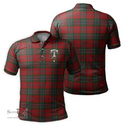 Scottish MacLean Tartan Mens Polo Shirt with Family Crest Scottish Polo Shirt Scottish Plaid Tartan Plaid - ScotsTee - scotstee.com