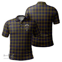Scottish MacLellan Modern Tartan Mens Polo Shirt with Family Crest Scottish Polo Shirt Scottish Plaid Tartan Plaid - ScotsTee - scotstee.com