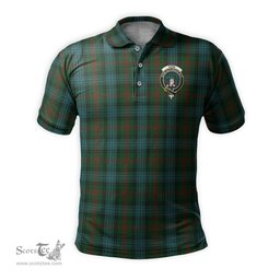 Scottish Ross Hunting Tartan Mens Polo Shirt with Family Crest Scottish Polo Shirt Scottish Plaid Tartan Plaid - ScotsTee - scotstee.com