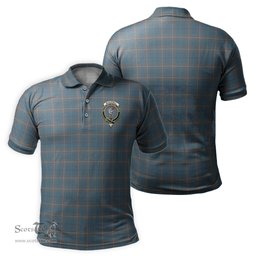 Scottish McKerrell of Hillhouse Dress Tartan Mens Polo Shirt with Family Crest Scottish Polo Shirt Scottish Plaid Tartan Plaid - ScotsTee - scotstee.com