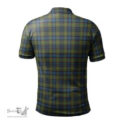 Scottish MacLellan Ancient Tartan Mens Polo Shirt with Family Crest Scottish Polo Shirt Scottish Plaid Tartan Plaid - ScotsTee - scotstee.com