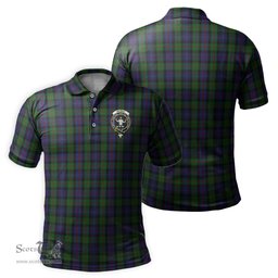Scottish Murray of Atholl Tartan Mens Polo Shirt with Family Crest Scottish Polo Shirt Scottish Plaid Tartan Plaid - ScotsTee - scotstee.com