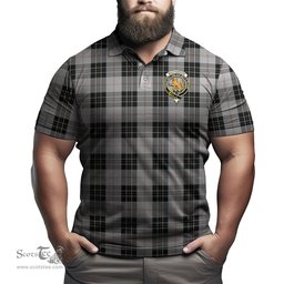Scottish MacPherson Dress Tartan Mens Polo Shirt with Family Crest Scottish Polo Shirt Scottish Plaid Tartan Plaid - ScotsTee - scotstee.com